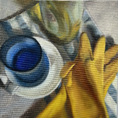 Caroline_Moore._Chores_Not_Wars._Oil_on_canvas_panel._25x25cms image Caroline Moore. Chores Not Wars. Oil on canvas panel. 25x25cms